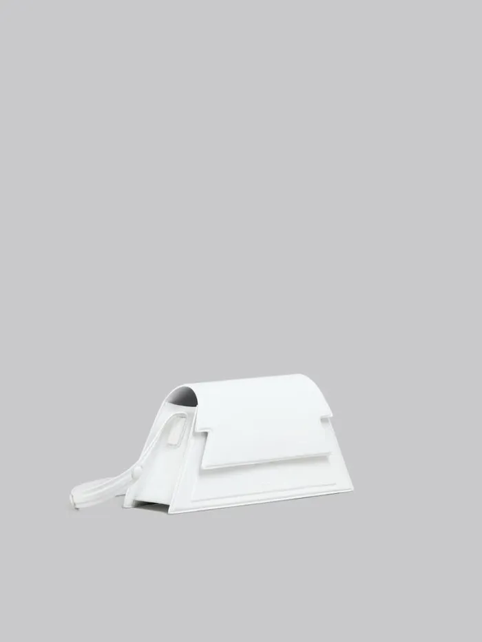 Women Marni Shoulder Bags Medium Trunkoise Bag In Smooth White Leather