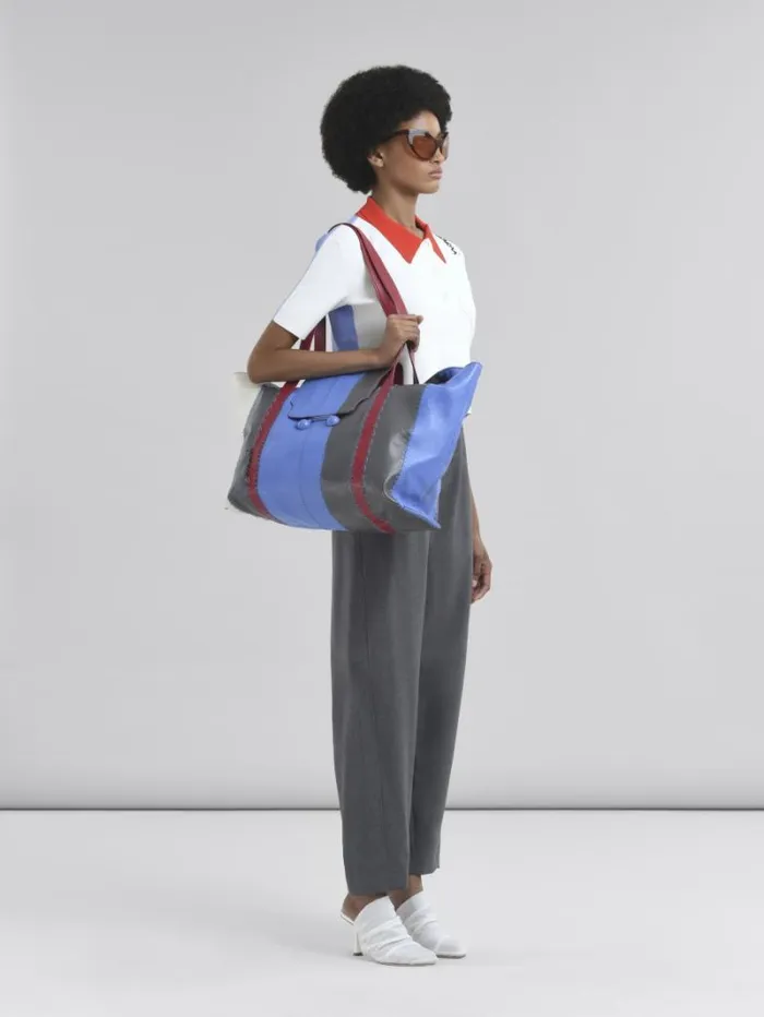 Women Marni Tops and Tshirts White Technical Viscose Polo With Contrasting Back Panel