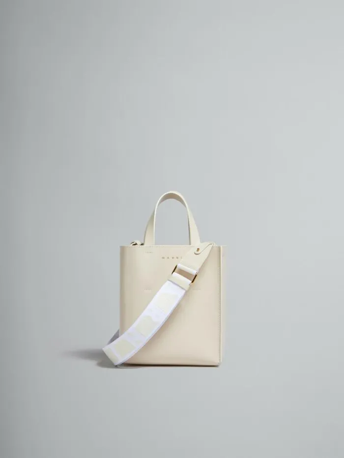 Women Marni Tote Bags Museo Mini Bag In Cream Leather