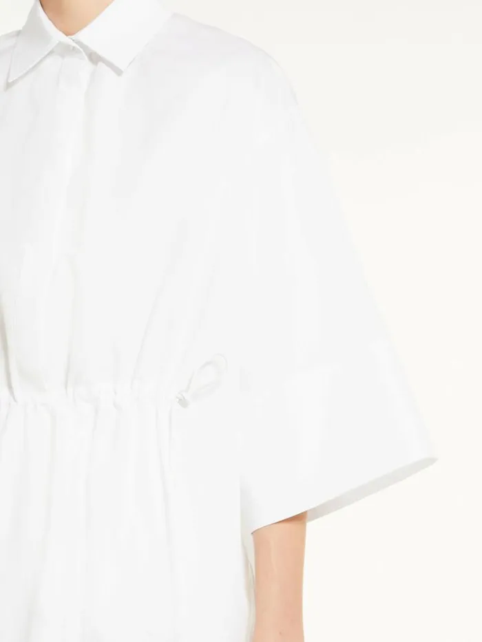 Women Max Mara Blouses Loosefitting Cotton Poplin Shirt Optical White