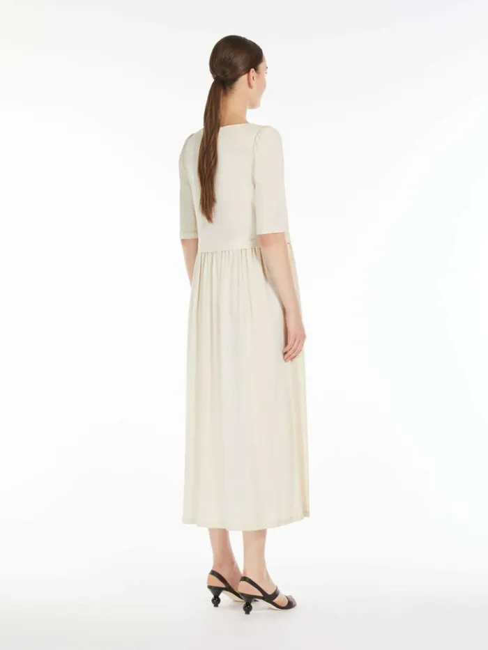 Women Max Mara Dresses Cotton Jersey Dress Ivory