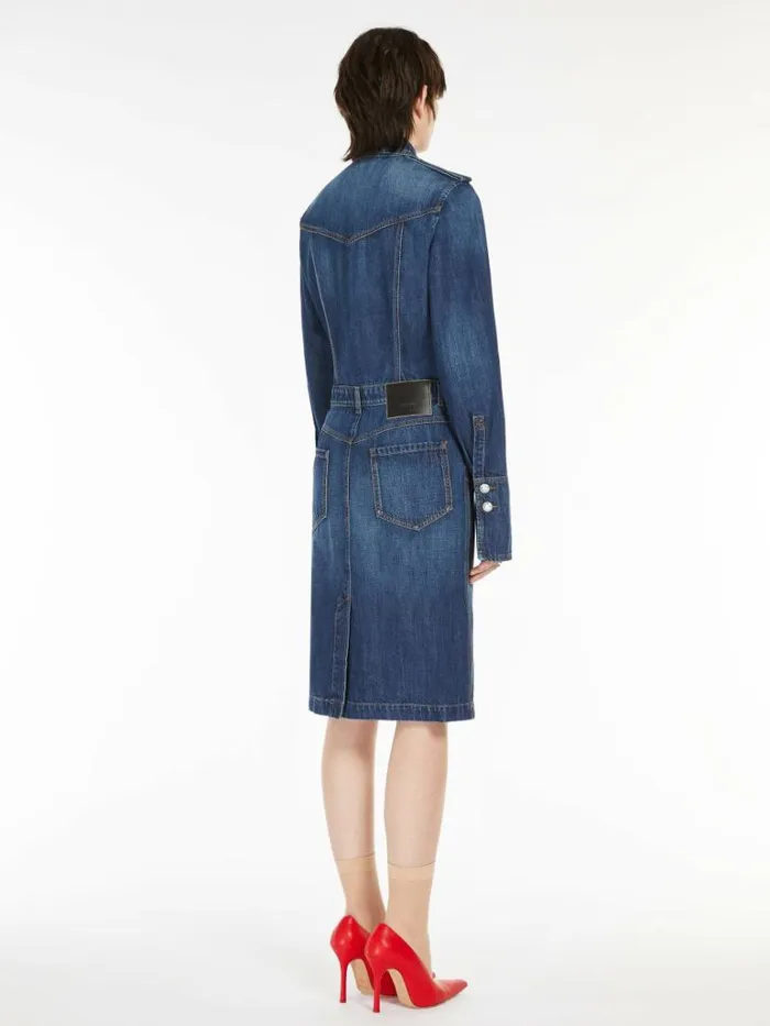 Women Max Mara Dresses Denim Shirt Dress Midnightblue