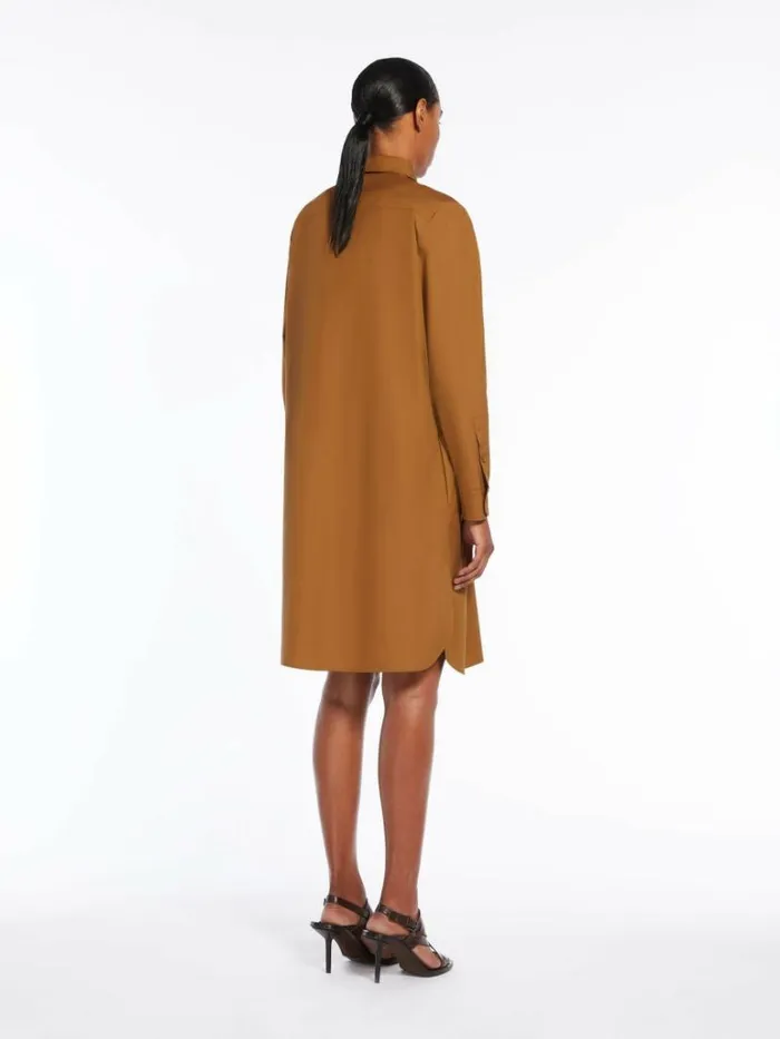 Women Max Mara Dresses Poplin Shirt Dress Tobacco