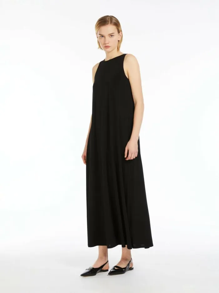 Women Max Mara Dresses Stretch Jersey Aline Dress Black