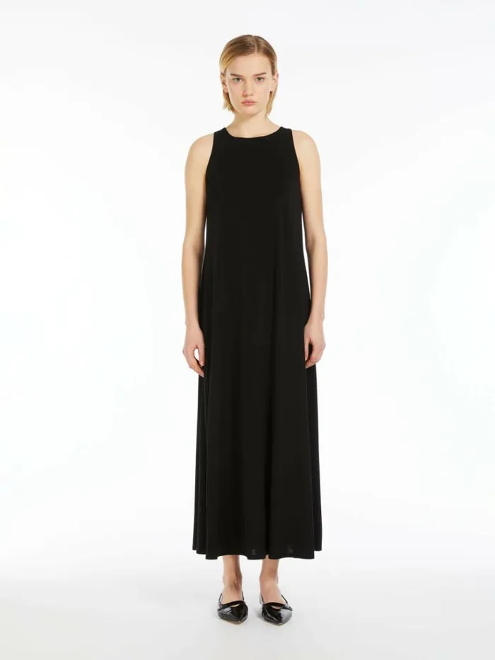 Women Max Mara Dresses Stretch Jersey Aline Dress Black