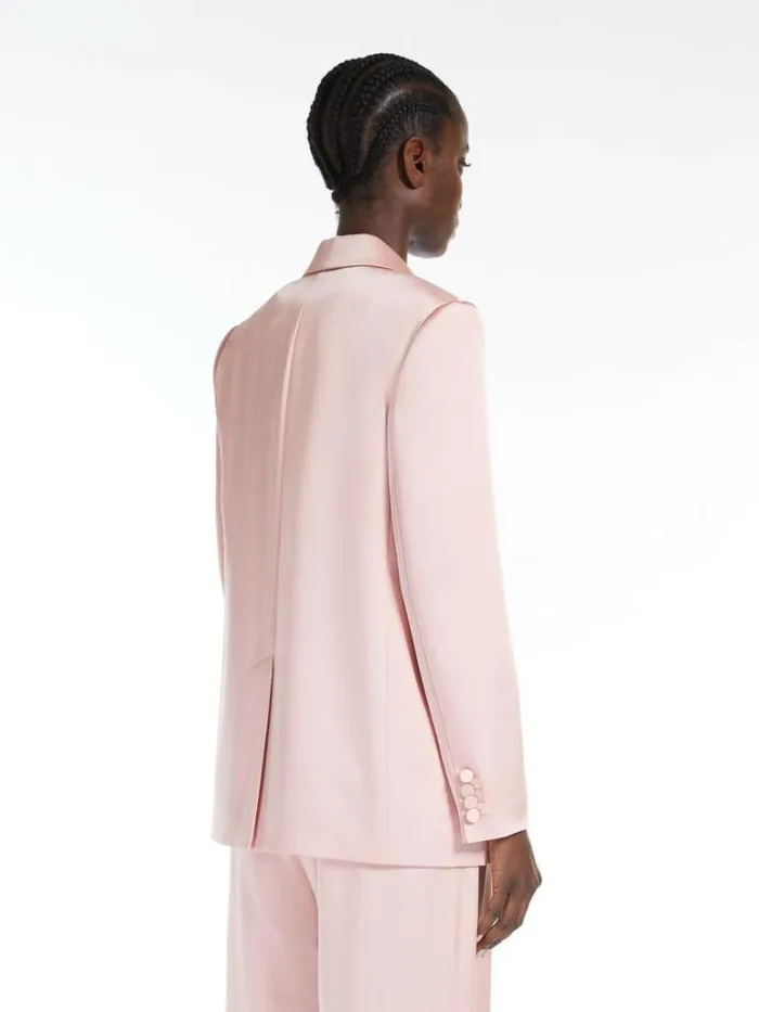 Women Max Mara Jackets And Blazers Doublebreasted Envers Satin Blazer Pink