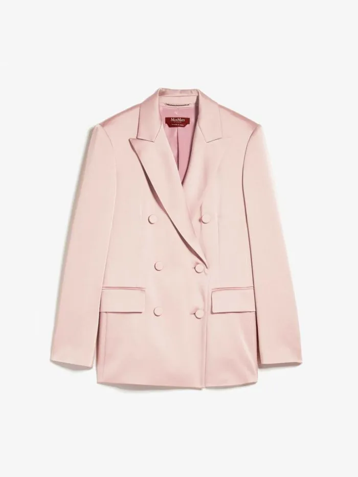 Women Max Mara Jackets And Blazers Doublebreasted Envers Satin Blazer Pink
