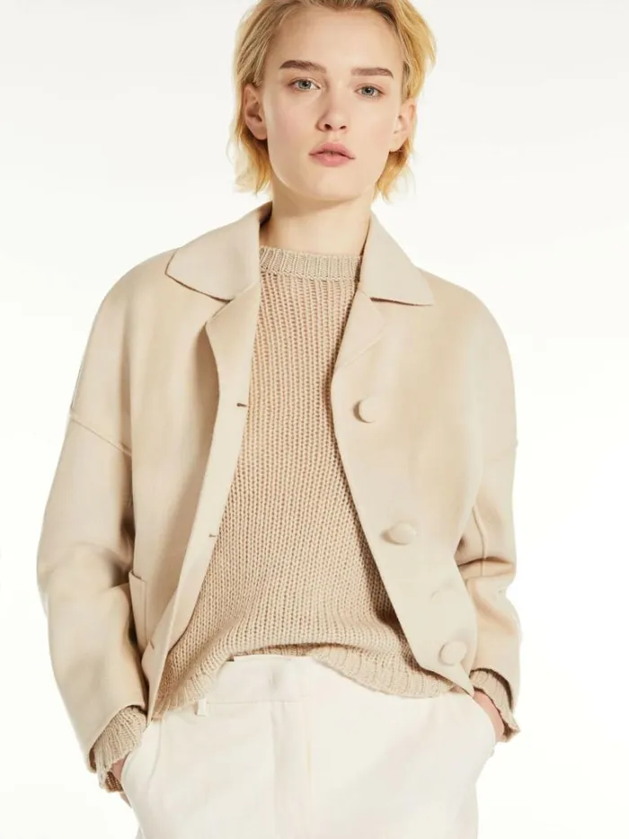 Women Max Mara Jackets And Blazers Wool Jacket Sand