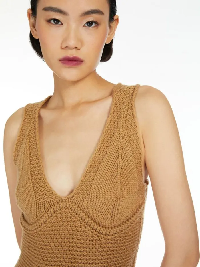 Women Max Mara Jumpsuits Bodycon Knit Jumpsuit Tobacco