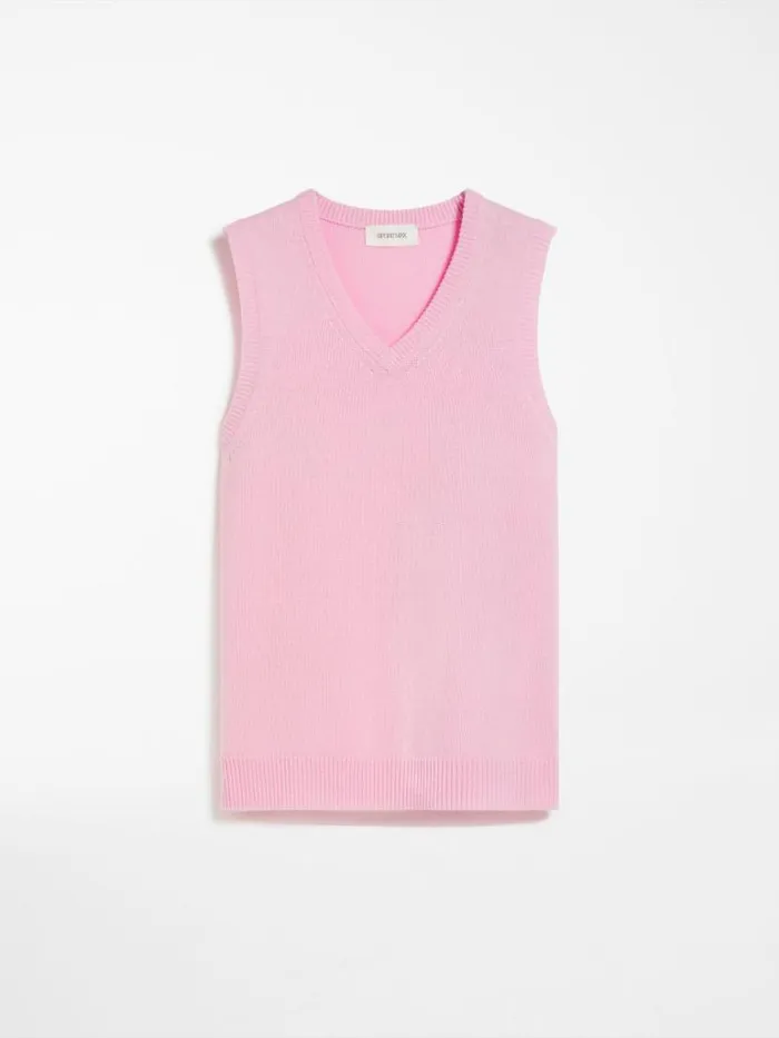 Women Max Mara Knitwear Cashmereblend Gilet Pink