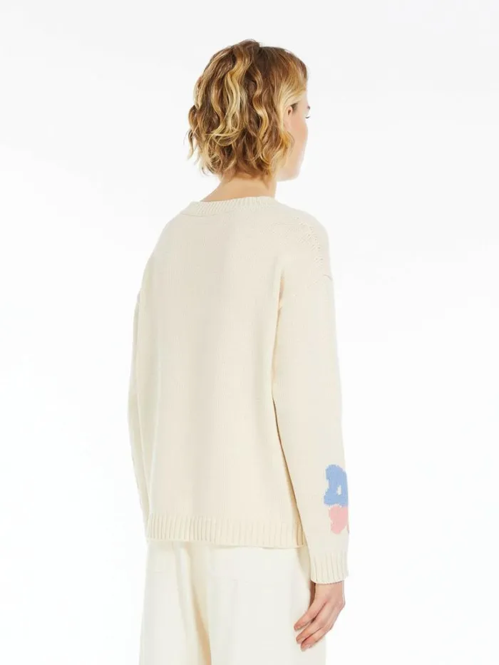 Women Max Mara Knitwear Cotton Inlay Sweater White