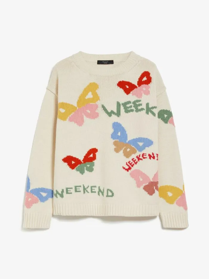 Women Max Mara Knitwear Cotton Inlay Sweater White