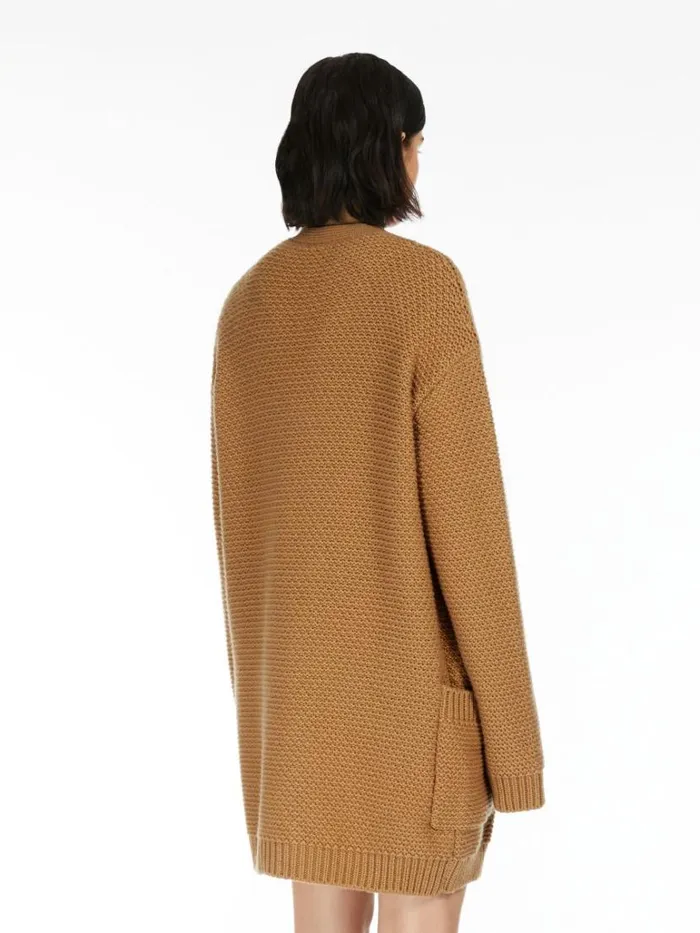 Women Max Mara Knitwear Cotton Oversize Cardigan Tobacco
