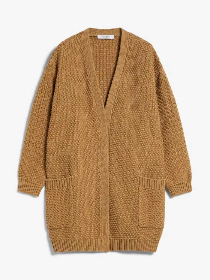 Women Max Mara Knitwear Cotton Oversize Cardigan Tobacco