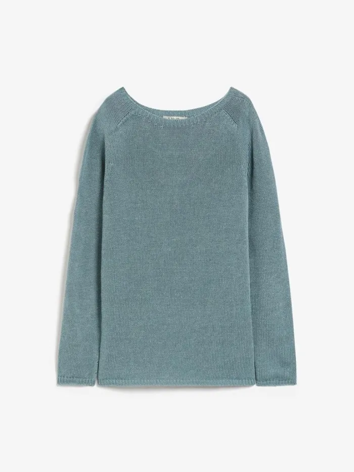 Women Max Mara Knitwear Linen Yarn Jumper Light Blue