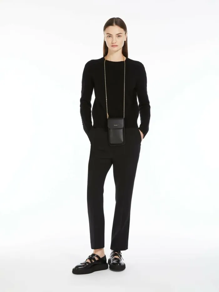 Women Max Mara Knitwear Pure Cashmere Crewneck Jumper Black