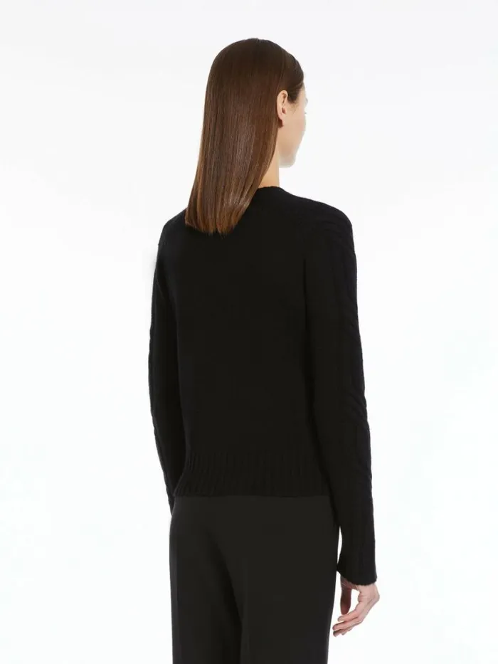 Women Max Mara Knitwear Pure Cashmere Crewneck Jumper Black