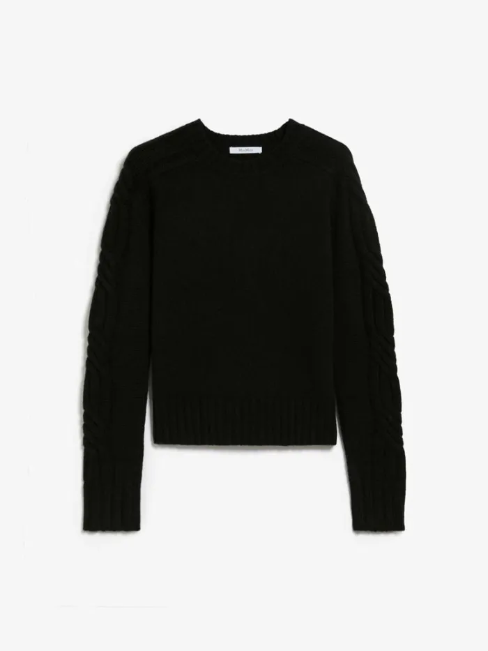 Women Max Mara Knitwear Pure Cashmere Crewneck Jumper Black