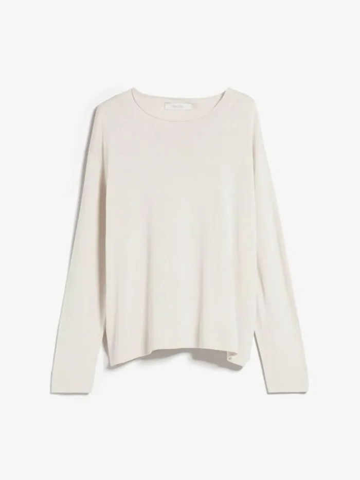 Women Max Mara Knitwear Silk And Cotton Yarn Sweater Stone
