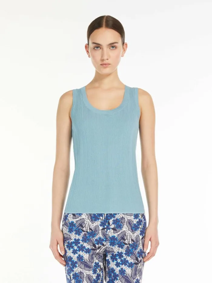 Women Max Mara Knitwear Viscose Vest Top Water