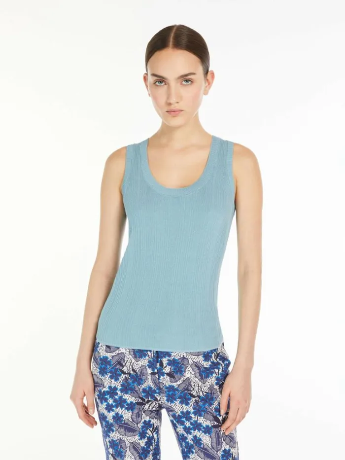 Women Max Mara Knitwear Viscose Vest Top Water