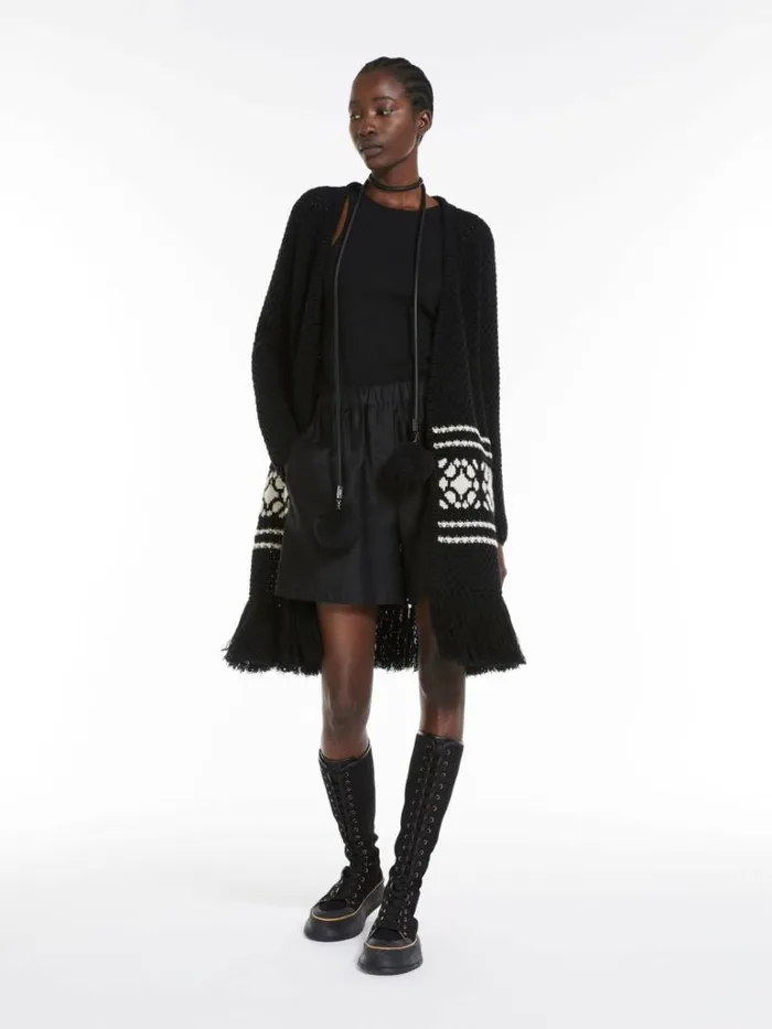 Women Max Mara Knitwear Wool And Cashmere Cardigan Black
