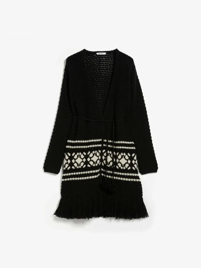 Women Max Mara Knitwear Wool And Cashmere Cardigan Black