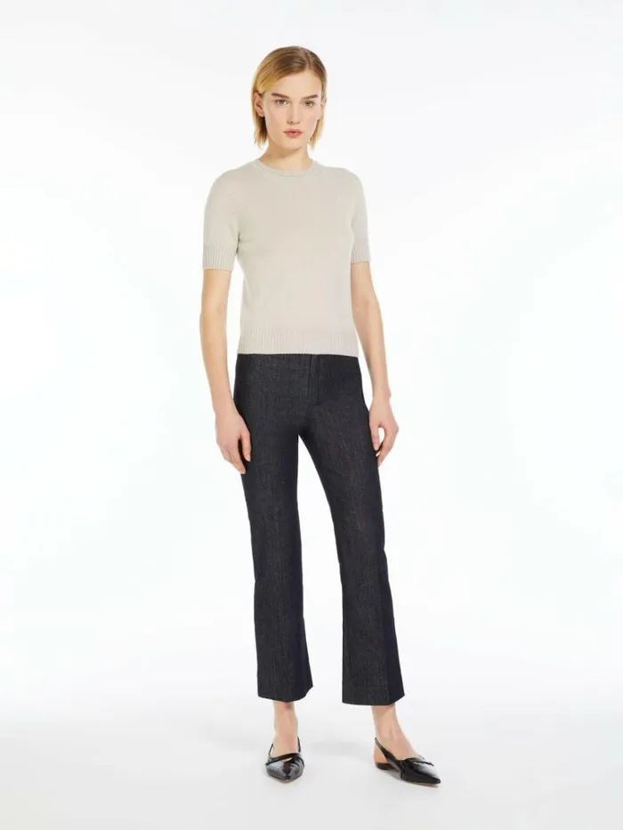 Women Max Mara Knitwear Wool Crewneck Sweater Ecru