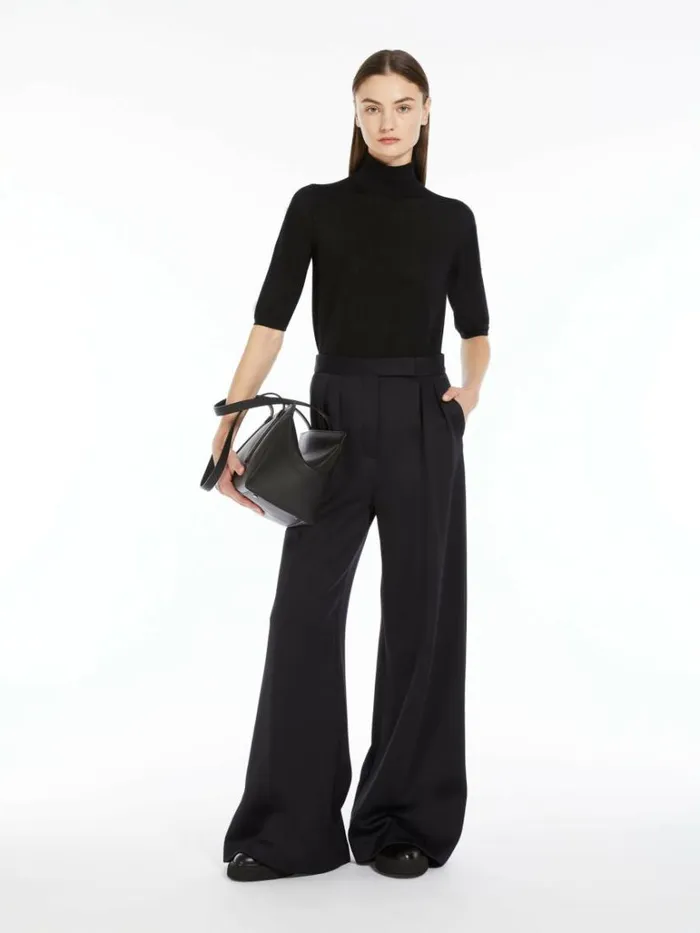 Women Max Mara Knitwear Wool Turtleneck Black