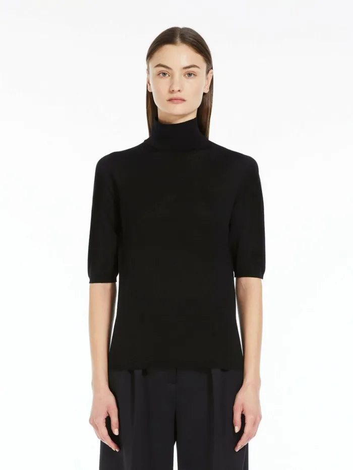 Women Max Mara Knitwear Wool Turtleneck Black