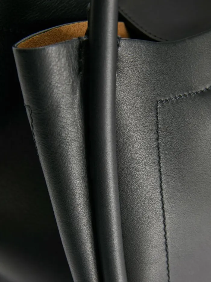 Women Max Mara Marine Bag Medium Leather Marine Bag Black