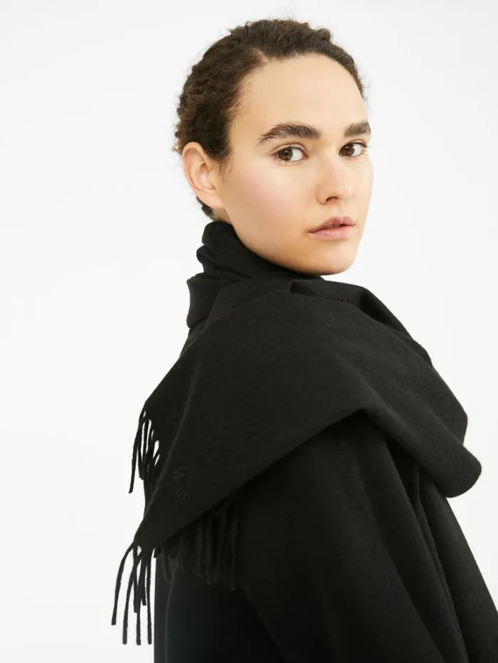 Women Max Mara Scarves And Foulards Camelhair Stole Black