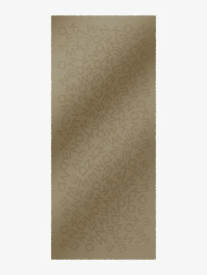 Women Max Mara Scarves And Foulards Jacquard Cotton Stole Beige