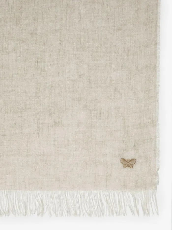 Women Max Mara Scarves And Foulards Viscose And Cashmere Shawl Beige