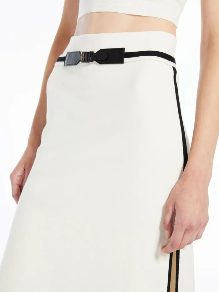 Women Max Mara Skirts Cotton Yarn Skirt Ivory