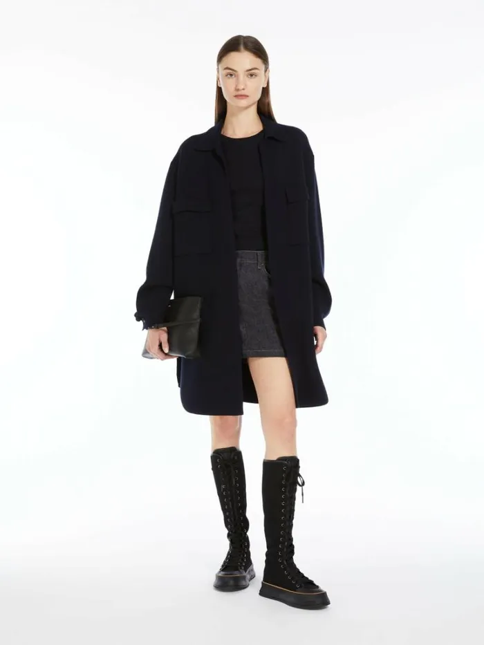 Women Max Mara Skirts Denim Mini Skirt Ultramarine