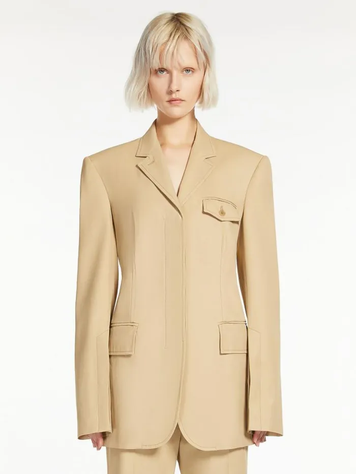 Women Max Mara Suit Slimfit Blazer Beige