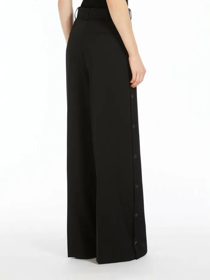 Women Max Mara Suit Wool And Mohair Wideleg Trousers Black