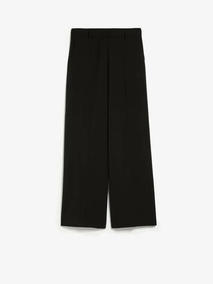 Women Max Mara Suit Woollen Cloth Palazzo Trousers Black