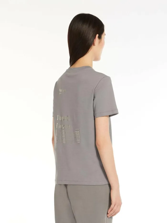 Women Max Mara Tops And Tshirts Jersey Print Tshirt Medium Grey