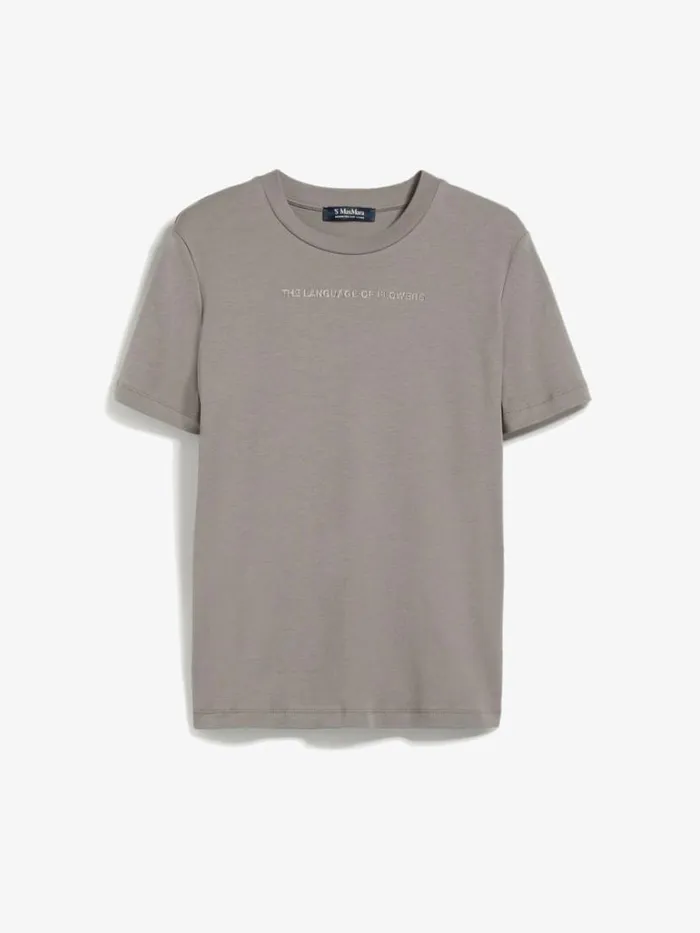 Women Max Mara Tops And Tshirts Jersey Print Tshirt Medium Grey