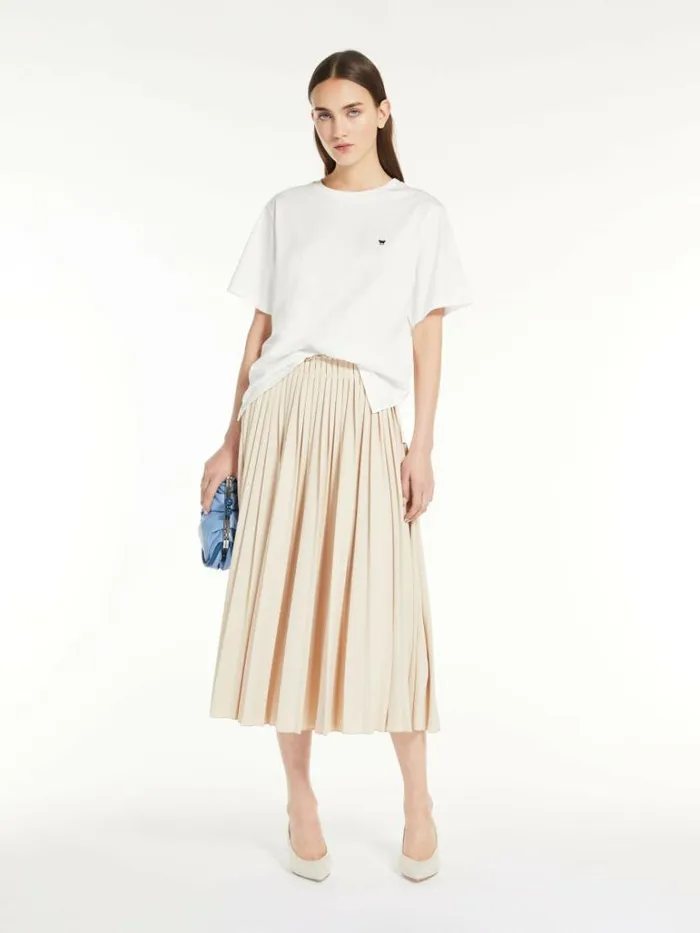 Women Max Mara Tops And Tshirts Striped Jersey Tshirt White