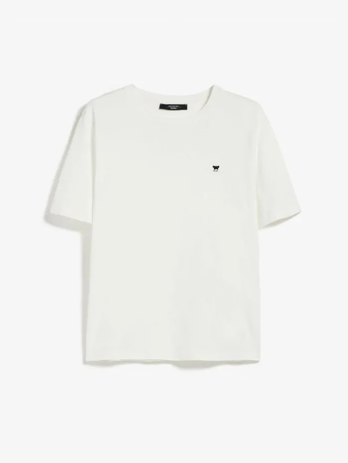 Women Max Mara Tops And Tshirts Striped Jersey Tshirt White