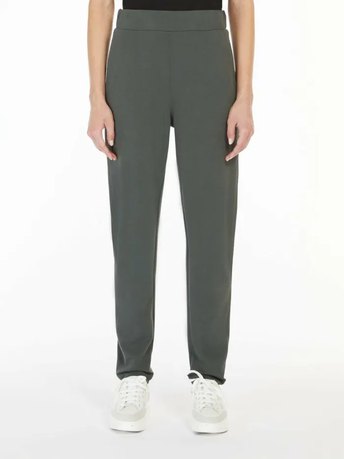 Women Max Mara Trousers And Jeans Jersey Carrot Trousers Kaki