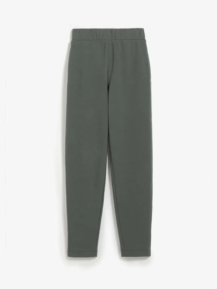 Women Max Mara Trousers And Jeans Jersey Carrot Trousers Kaki