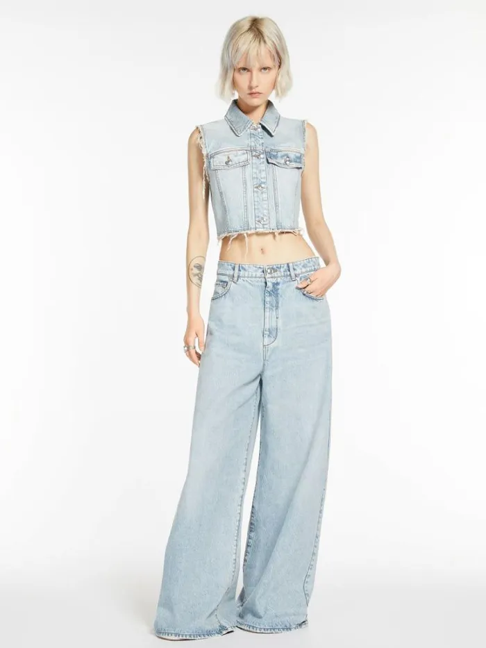 Women Max Mara Trousers And Jeans Oversized Fivepocket Trousers Midnightblue