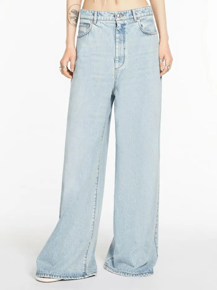 Women Max Mara Trousers And Jeans Oversized Fivepocket Trousers Midnightblue