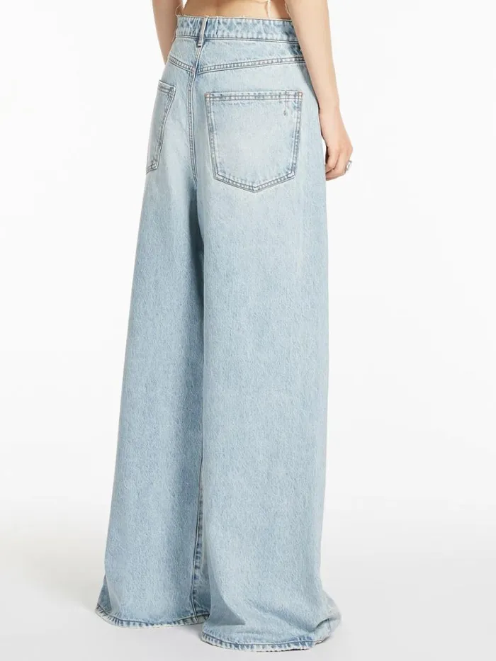 Women Max Mara Trousers And Jeans Oversized Fivepocket Trousers Midnightblue