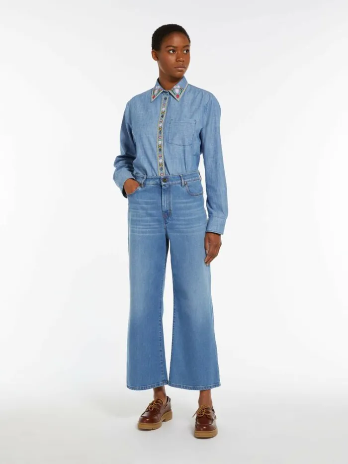 Women Max Mara Trousers And Jeans Relaxedfit Comfortable Denim Jeans Navy