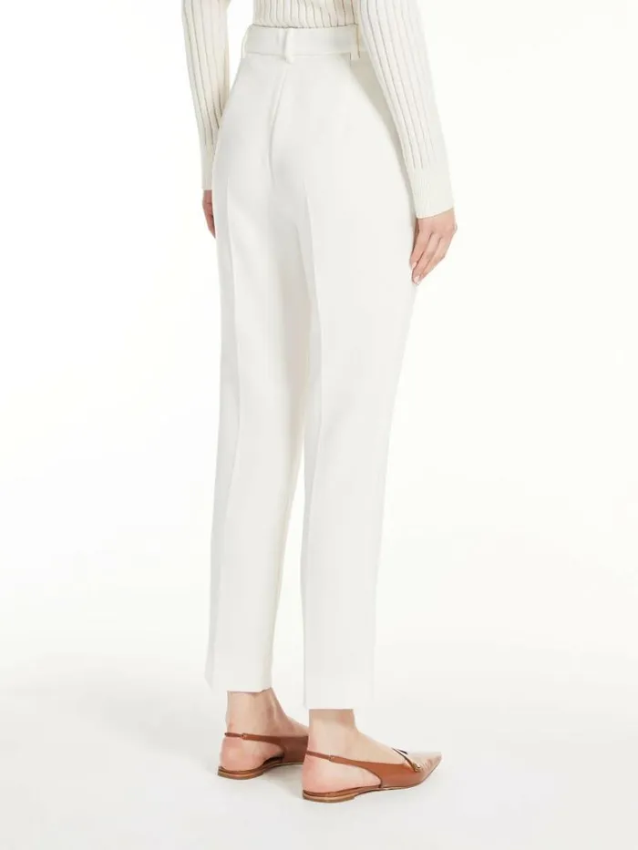 Women Max Mara Trousers And Jeans Slim Fit Cady Trousers Ivory